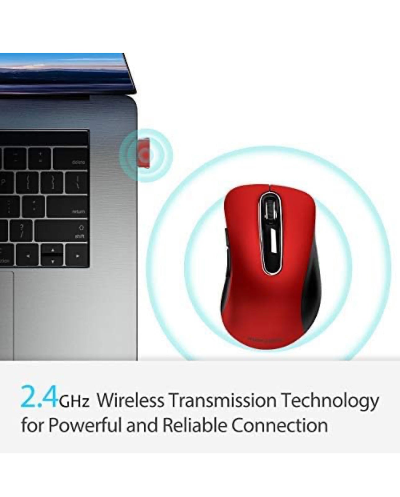 (MSRP $15.99) memzuoix 2.4G Wireless Mouse, 1400 DPI Optical Cordless Mouse