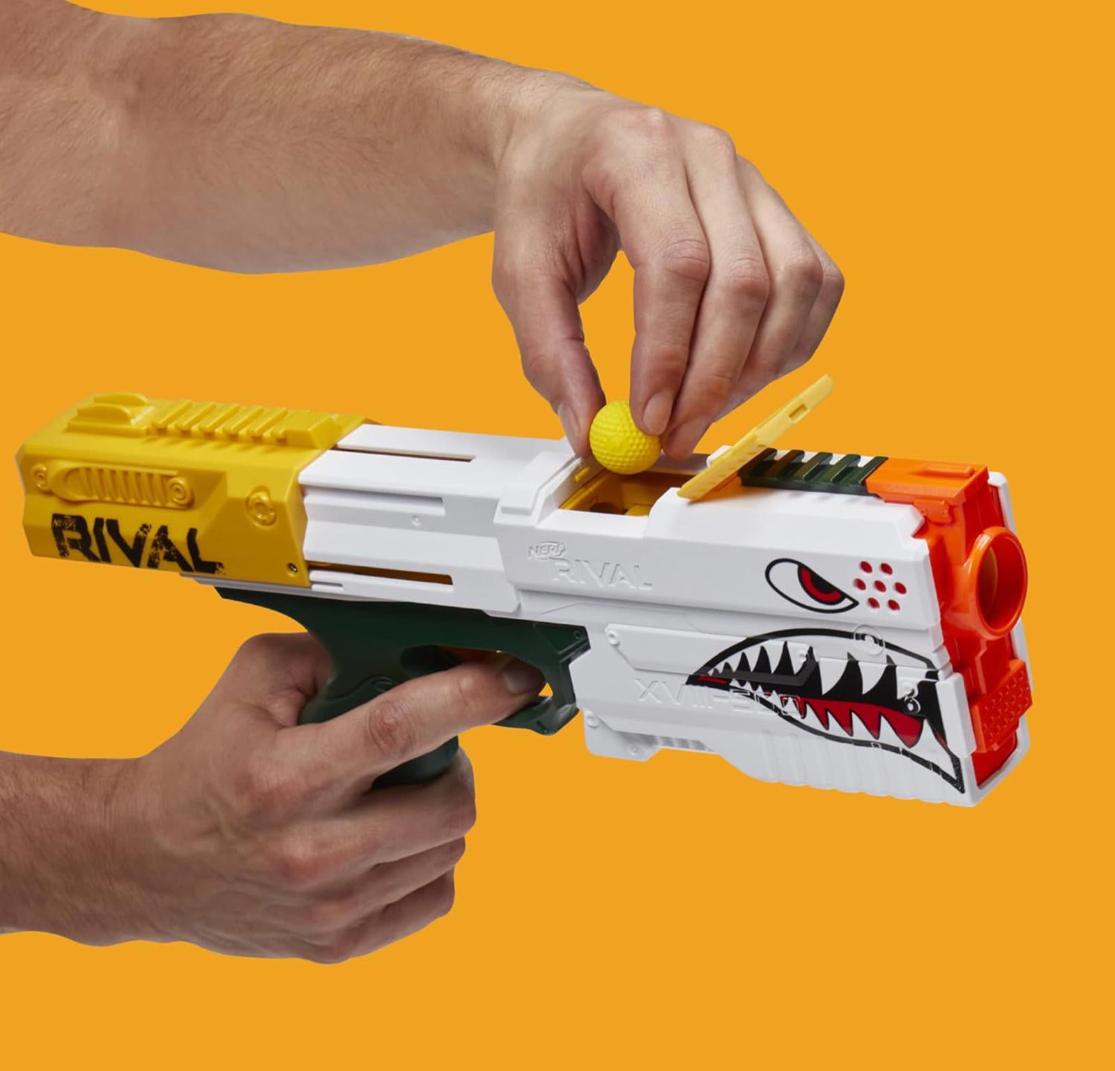 (MSRP $21.99) NERF Rival Kronos XVIII‑500 Shark Blaster – 5‑Round, 90 FPS
