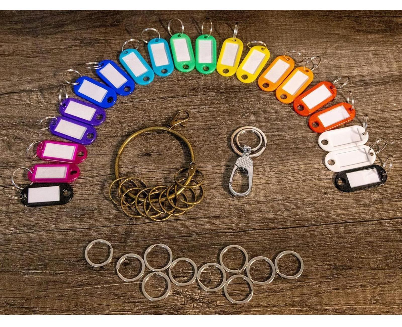 (MSRP 14.99) Key Tags, 20 Key Label Tags with Ring, 10 Key Chain Rings