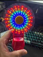 (NEW $33.99) Disney store Mickey Mouse handheld portable light-up message fan