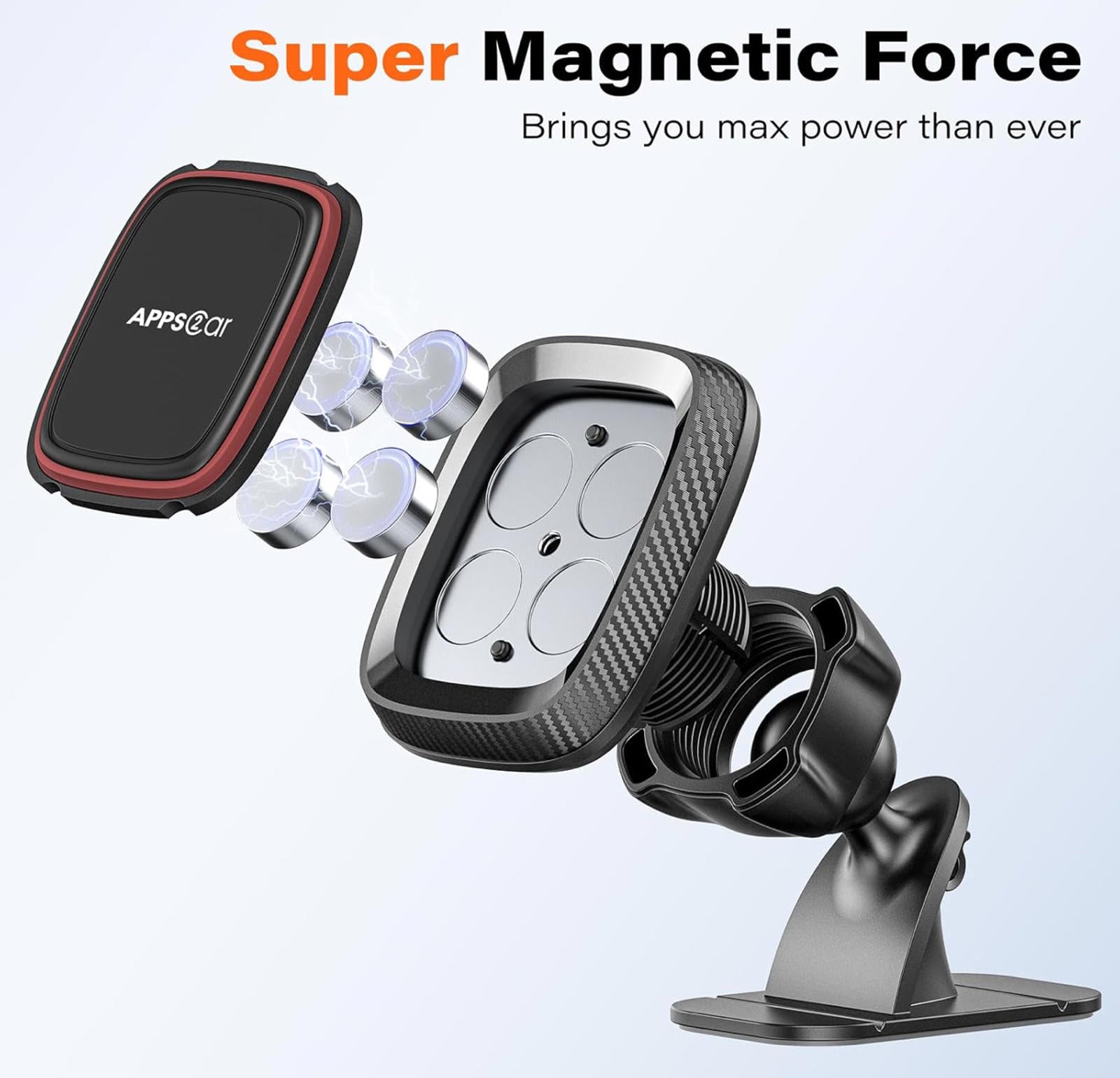 (MSRP $19.99) 2‑Pack Magnetic Dashboard Phone Mount – Super Strong N52 Magnets
