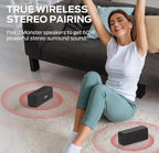 (NEW, MSRP $69.99) Monster Shock Plus BT Speaker– 30W Stereo, 15H Playtime, IPX6