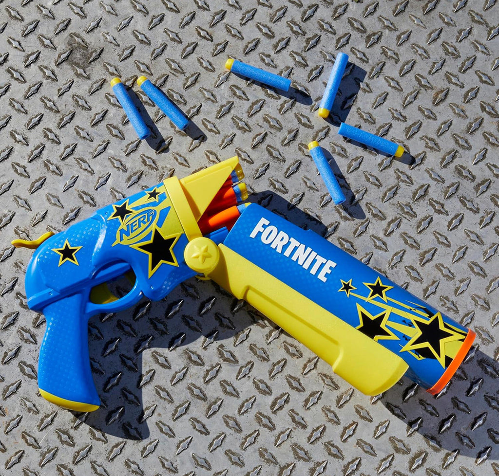 (MSRP $29.99) Nerf Fortnite Half Tone Hero Blaster – Break-Open Barrel