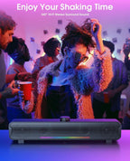 (MSRP $49.99) Bluetooth Dynamic RGB Soundbar, 16W Dual HiFi Stereo, USB-Powered