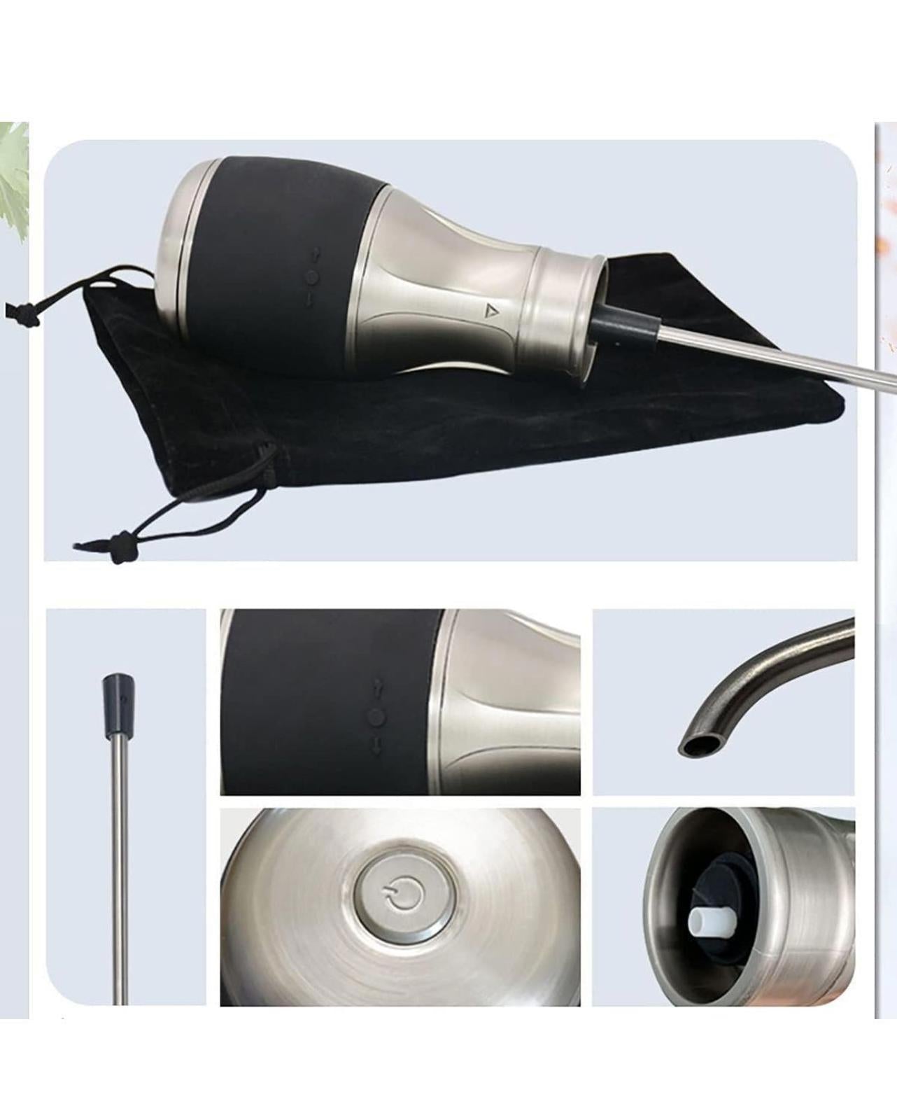 (New, Sealed, MSRP $29.99) Stainless Steel Electronic Wine Aerator and Pourer