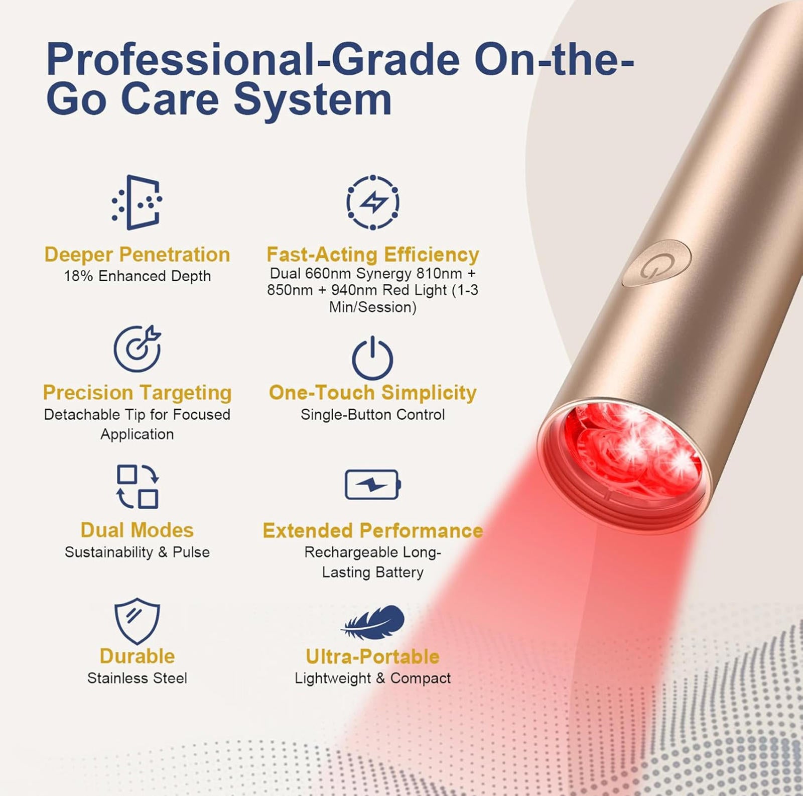 🛑 Cordless Red & Infrared Light Therapy Wand 🔥 MSRP $89.99