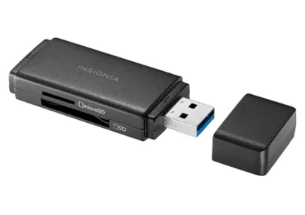 (MSRP $17.99) Insignia USB 3.0 SD + microSD Memory Card Reader — Fast, Compact