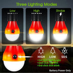 (MSRP $16.99) Portable LED Camping Lanterns 4-Pack Mini Bulb-Style Lights