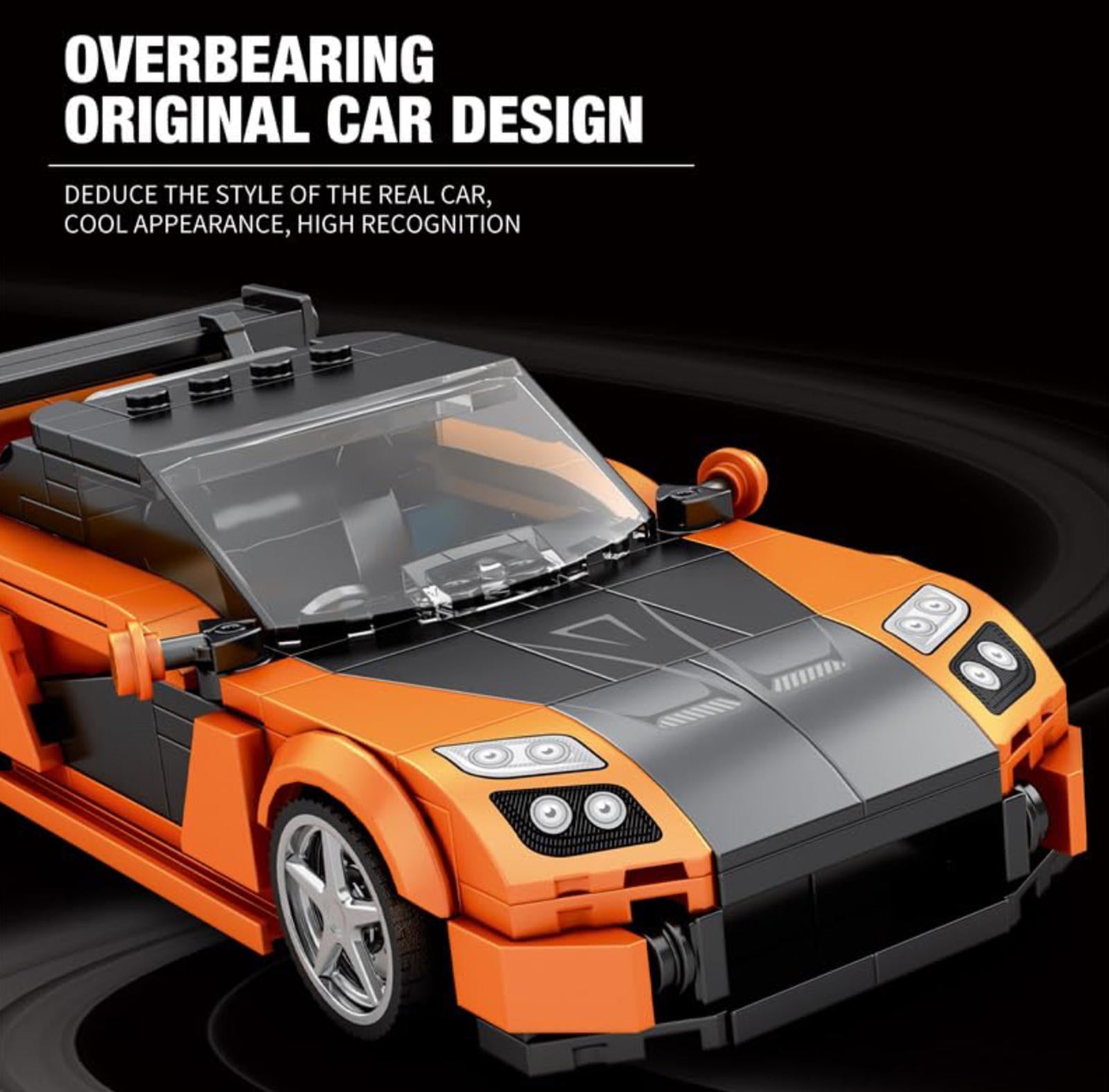(NEW MSRP $25.99) Reobrix Mazda RX-7 Building Block Kit – 1:24 Scale Racing Car