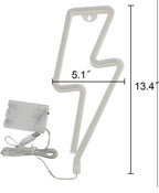 (MSRP $24.99) Sunnyglade LED Neon Lightning Sign –USB/Battery Powered Wall Decor