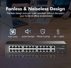 (MSRP $119.99) 24-Port PoE+ Ethernet Switch 2 Gigabit Uplinks, 300W Power