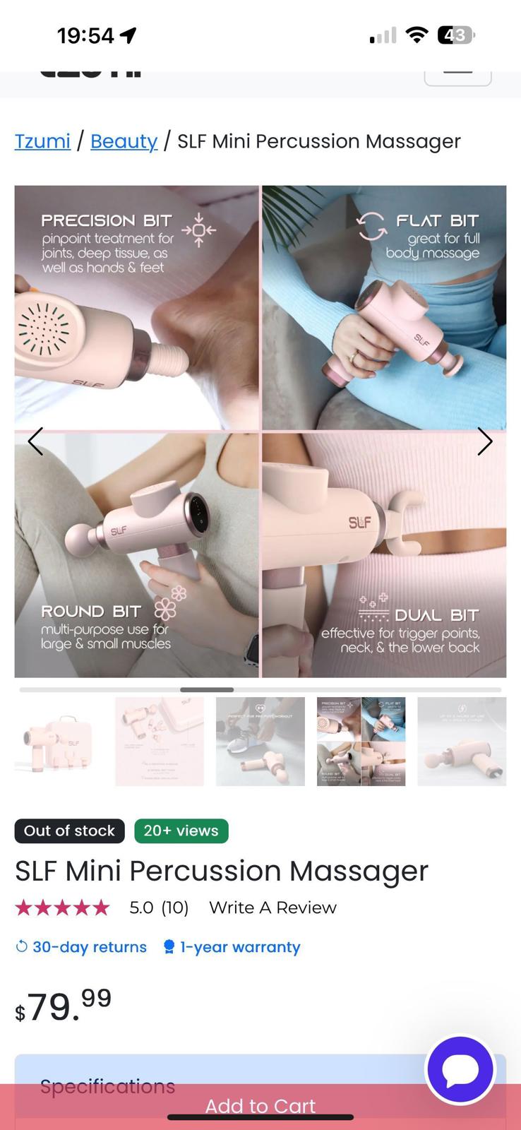 (NEW, MSRP $79.99) SLF Mini Percussion Massager