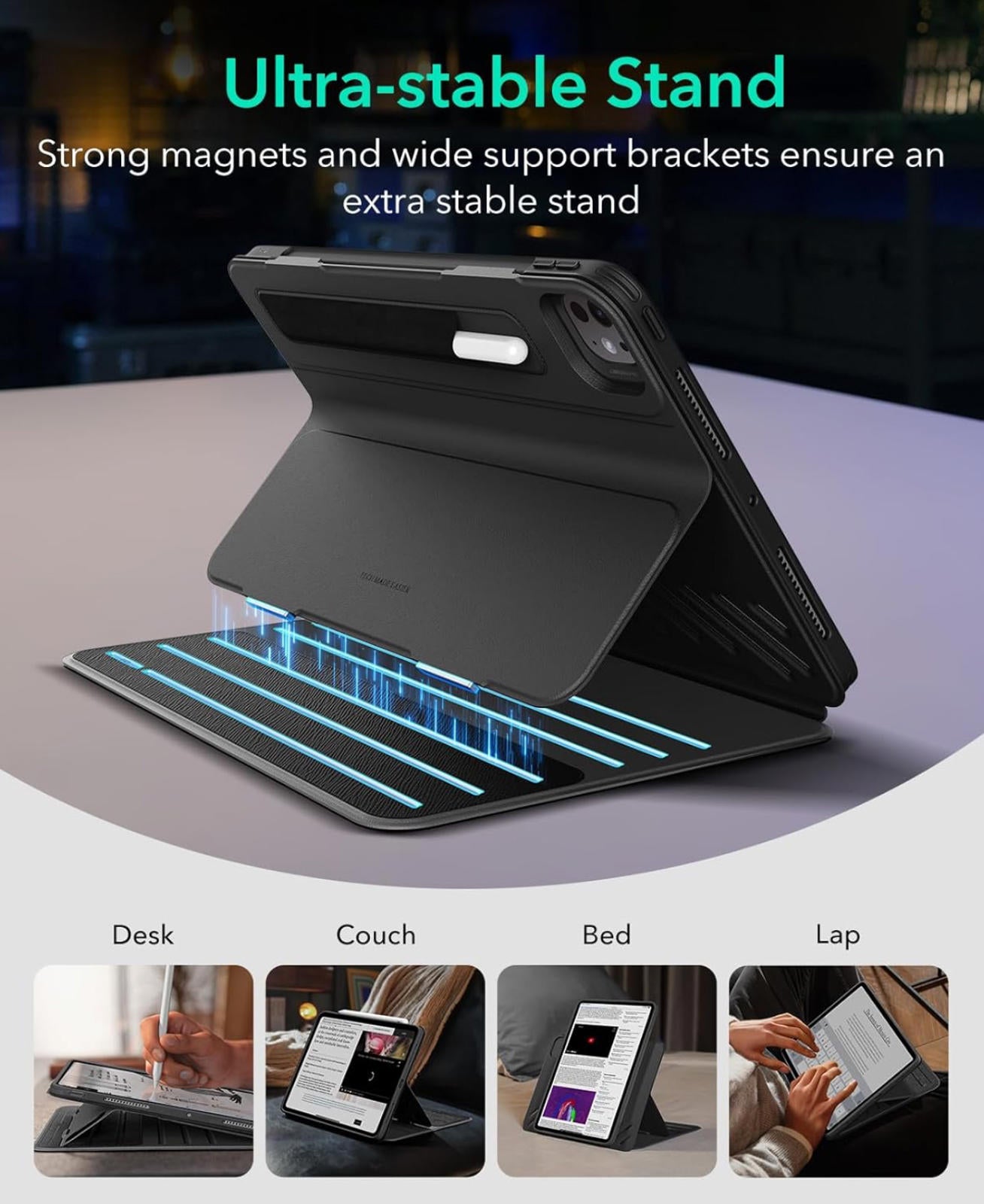(MSRP $49.99) ESR Rotating iPad Pro 11” Case with Mag Cover & Multi-Angle Stand