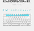 MSRP $29.99) Ultra-Slim Wireless Keyboard with Silent Keys – Compact & Portable