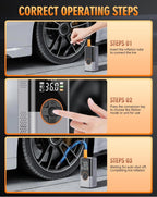 (MSRP $49.99) Tire Inflator, 2× Faster Cordless & 25,000 mAh Battery Power Bank
