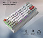 (MSRP $49.99) Newmen GM610 60% Wireless Mechanical Keyboard – RGB, Hot-Swappable