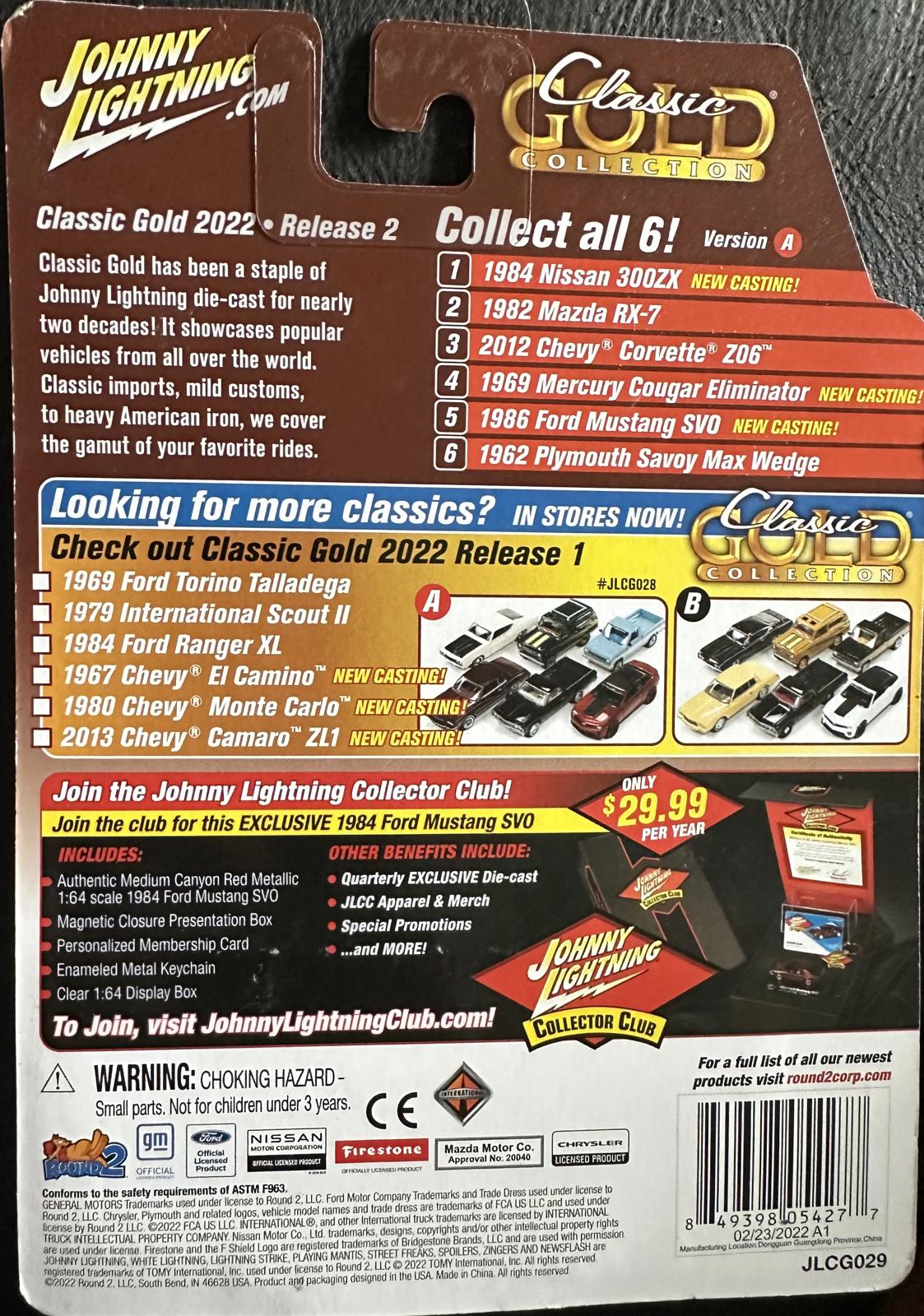 (MSRP $24.99) Johnny Lightning ’86 Mustang SVO – Silver/Black 1/64 Diecast