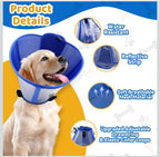 (MSRP $30.99)  Blue (Medium) Soft Dog Cone Collar – Breathable Recovery Cone