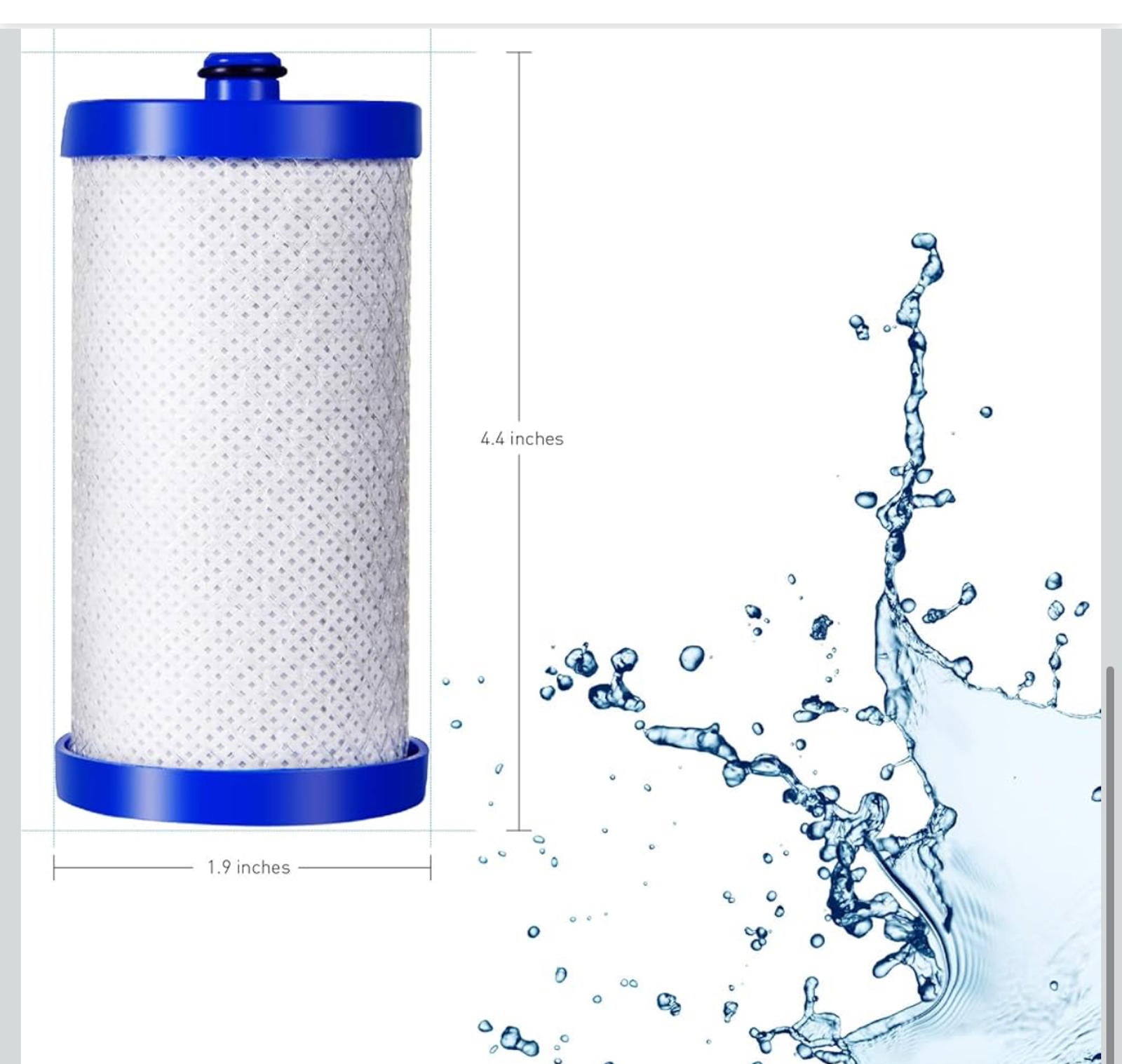 (MSRP $19.99) Amazon Basics Water Filter (3-Pack) – Frigidaire WF1CB Compatible