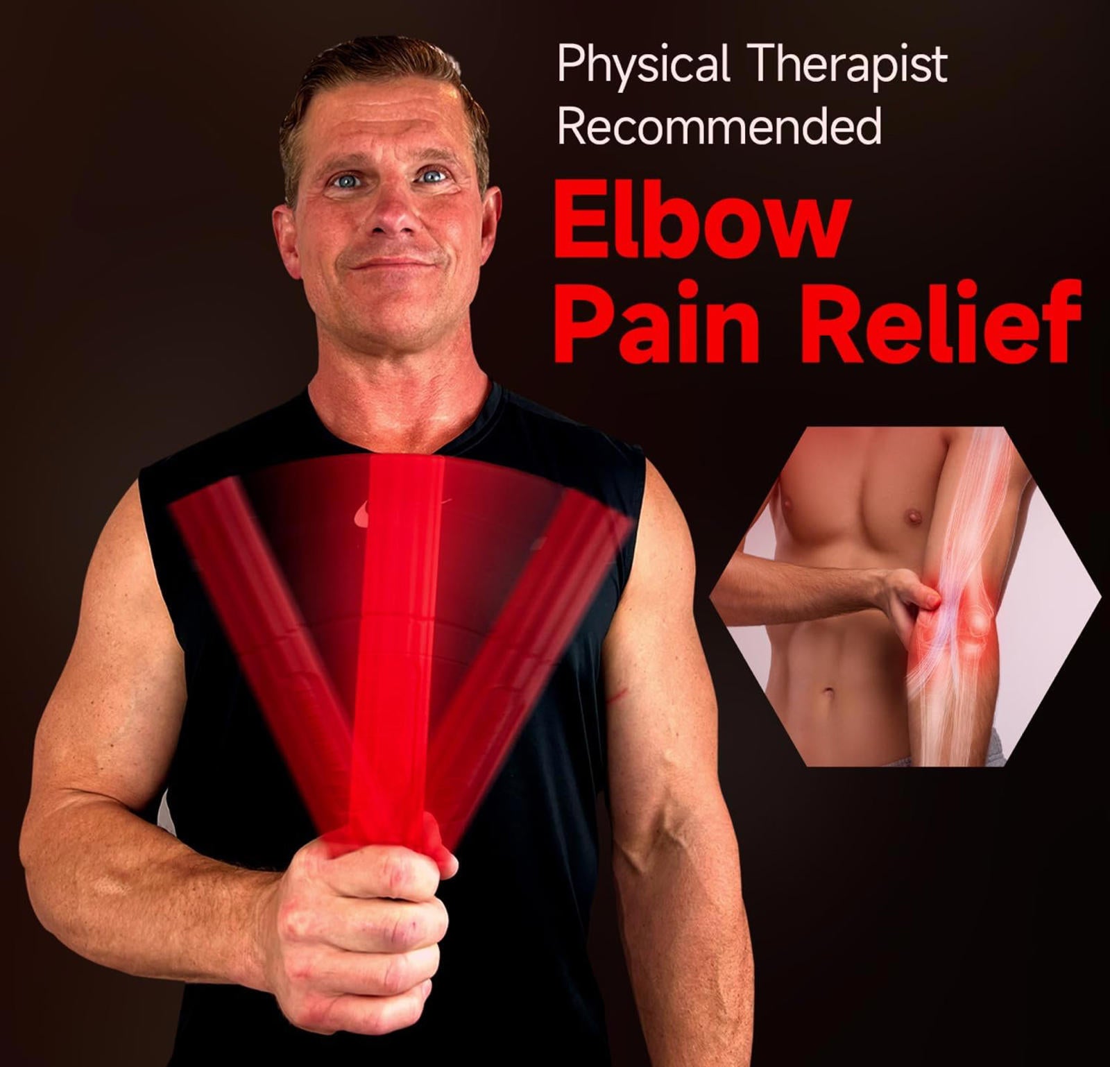 (MSRP $29.99) FitBeast Flex Therapy Bar – Hand & Elbow Resistance Tool