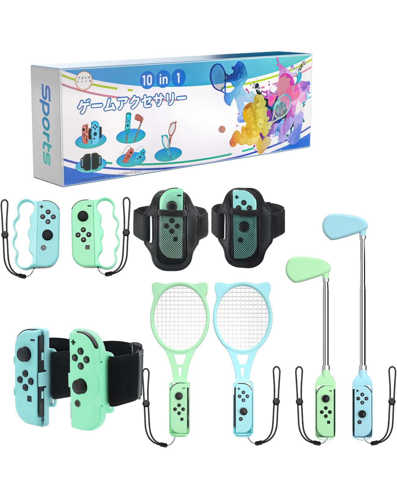 (MSRP $39.99) Nintendo Switch Sports Accessories Kit – Blue & Green