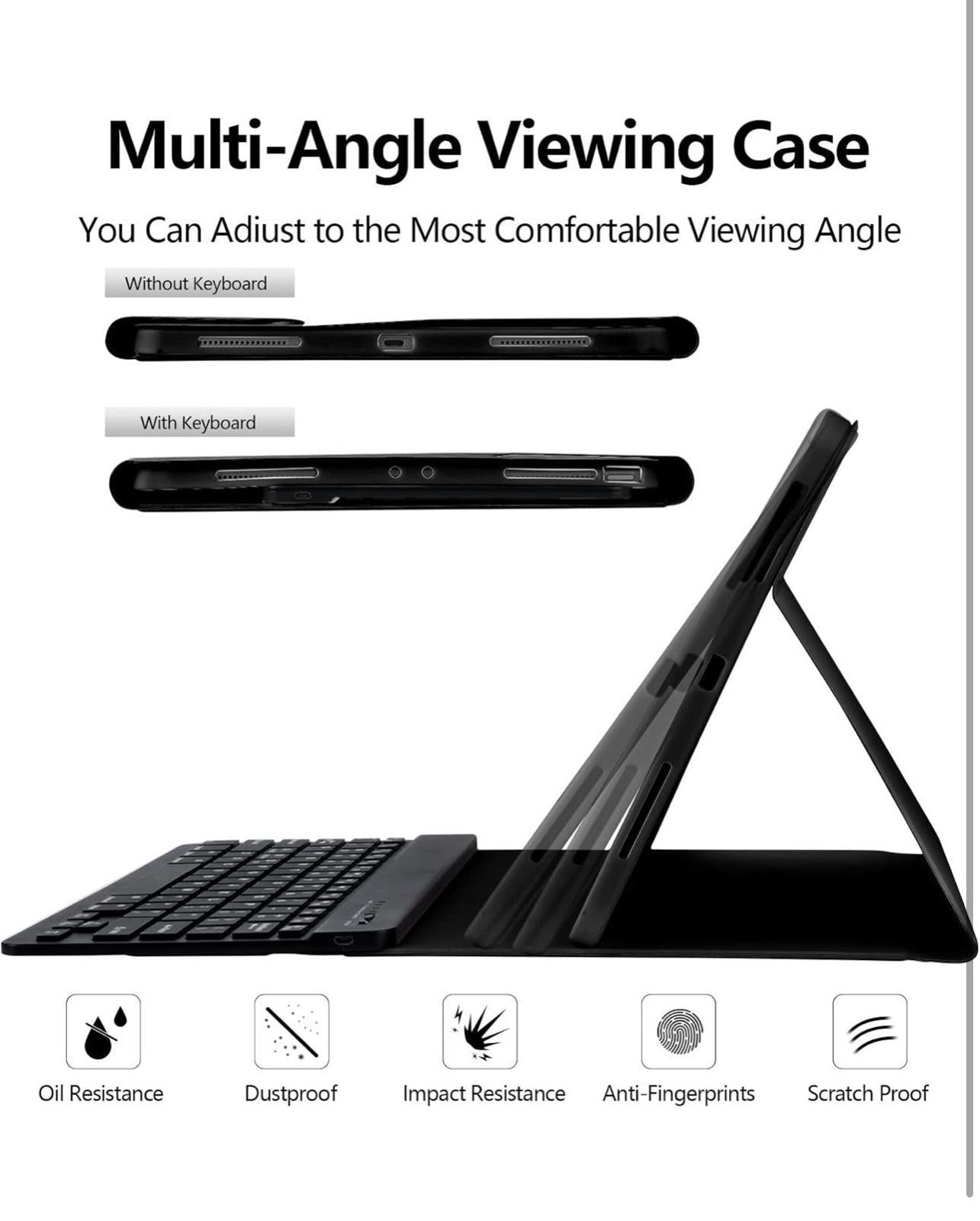 (NEW, No box, MSRP $39.95) Black Keyboard Case for iPad Pro 12.9" (5th, 6th Gen)