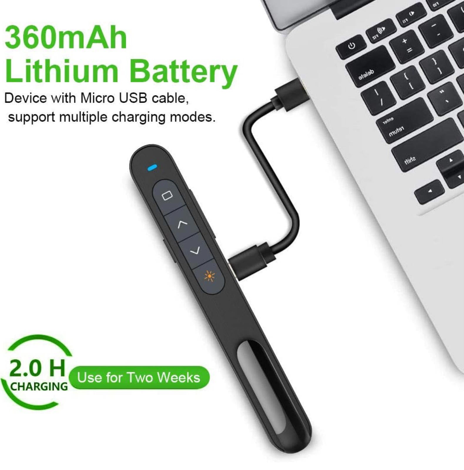 (MSRP $29.99) NORWII N76 Wireless Presenter w/ Green Laser & 330 ft Range