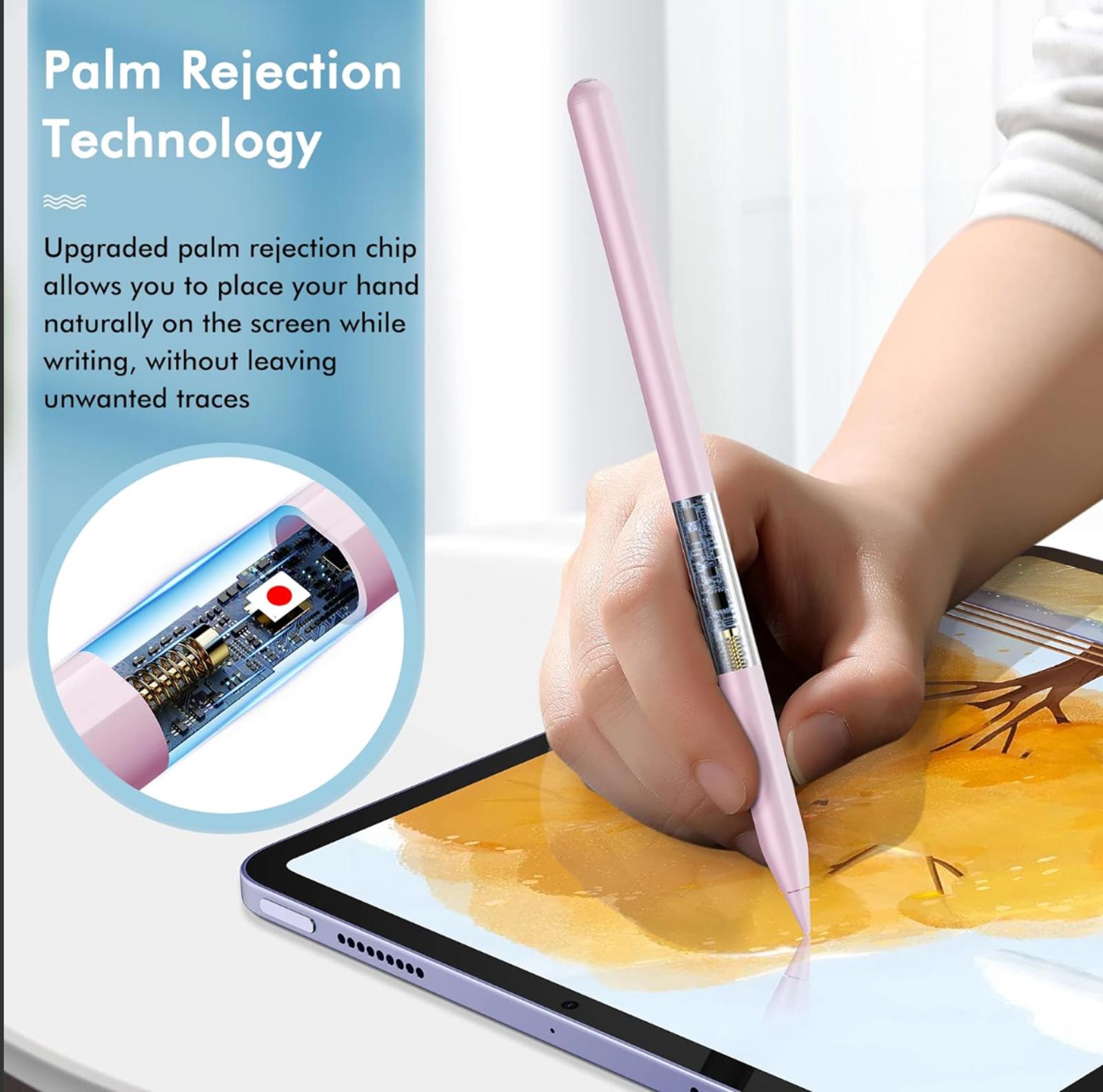 (MSRP 49.95) INFILAND 2nd Gen Stylus Pen for iPad – Pink, Magnetic charging