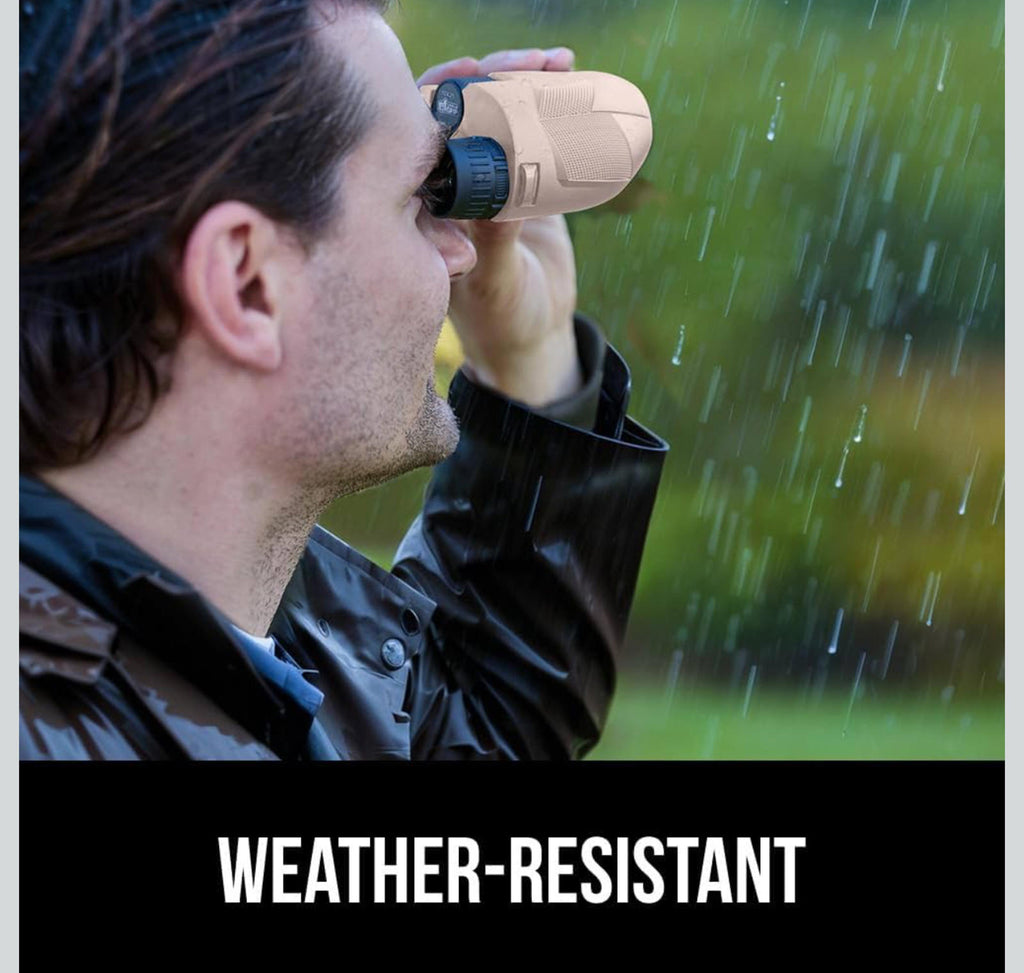 (MSRP $29.99) Gorilla Grip 10×25 Compact Binoculars – Shock-Resistant