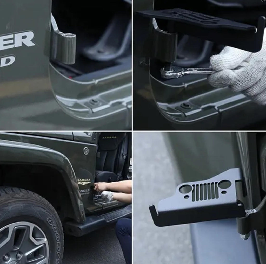 ( MSRP $44.99) Jeep Wrangler JK 7-Slot Grille Foot Pegs (2-Piece Set) – No Drill