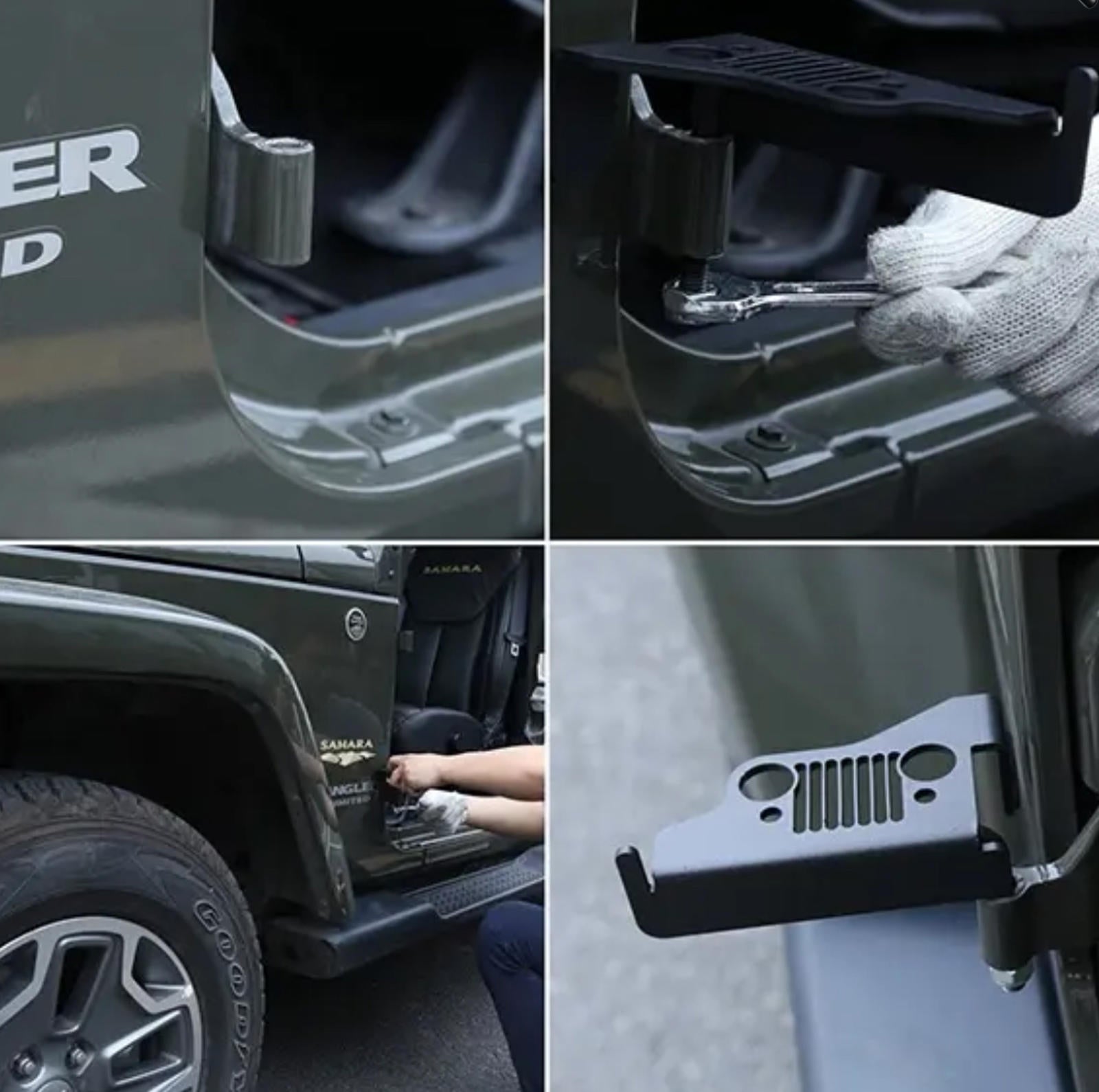 ( MSRP $44.99) Jeep Wrangler JK 7-Slot Grille Foot Pegs (2-Piece Set) – No Drill