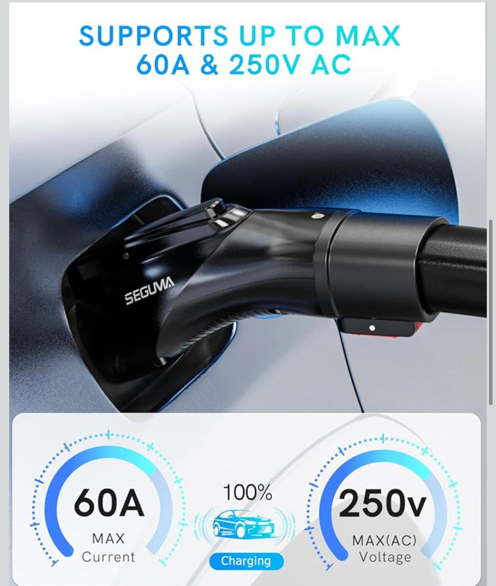 (NEW MSRP $79.99) Mecmo EV Charging Adapter for Tesla to J1772 – 60A, IP65