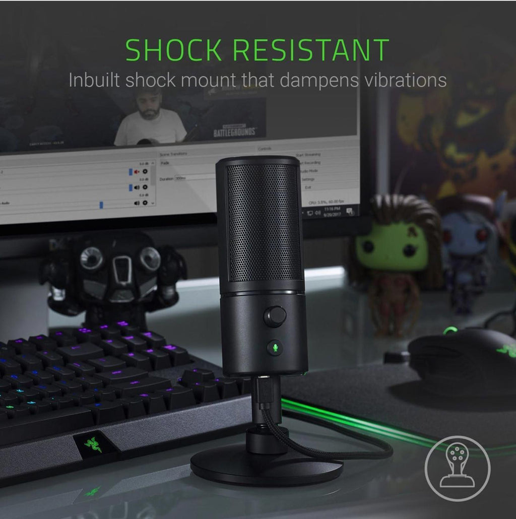 (NEW $114.95) Razer Seiren X USB Streaming Microphone Shock Mount, Supercardioid