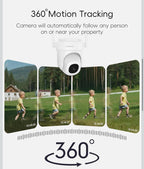(MSRP $49.99) ZUMIMALL 5MP 5G Wired Security Camera – 360° PTZ, 24/7 Recording