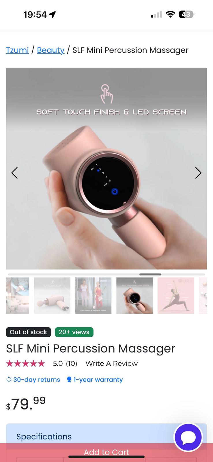 (NEW, MSRP $79.99) SLF Mini Percussion Massager