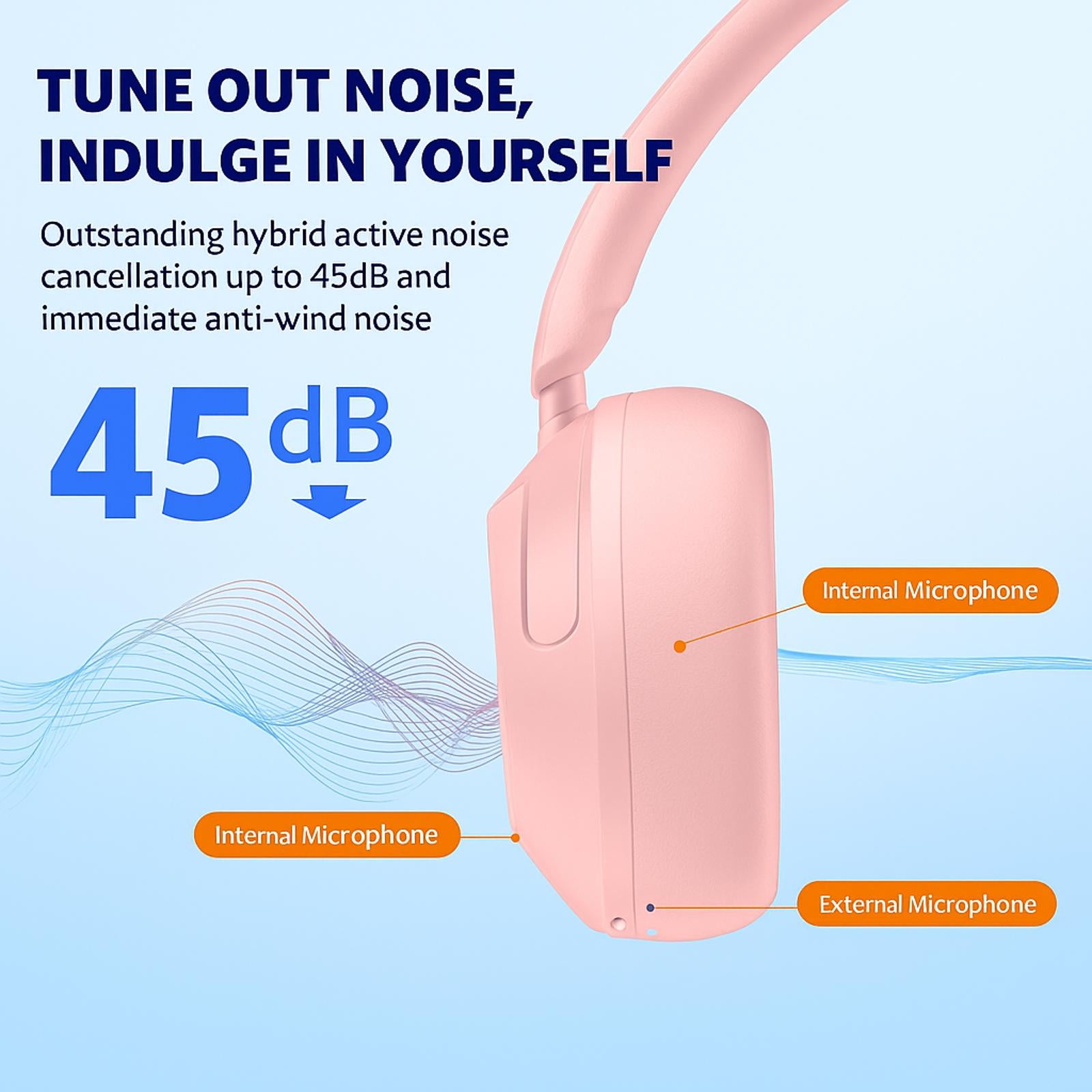 (MSRP $79.99) EarFun Wave Pro Wireless Over-Ear Headphones – ANC, LDAC, 80H 🔋