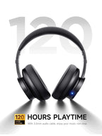 (NEW, MSRP 49.99) BT Headphones – 20H Playtime, 3 EQ Modes, Low Latency Over-Ear