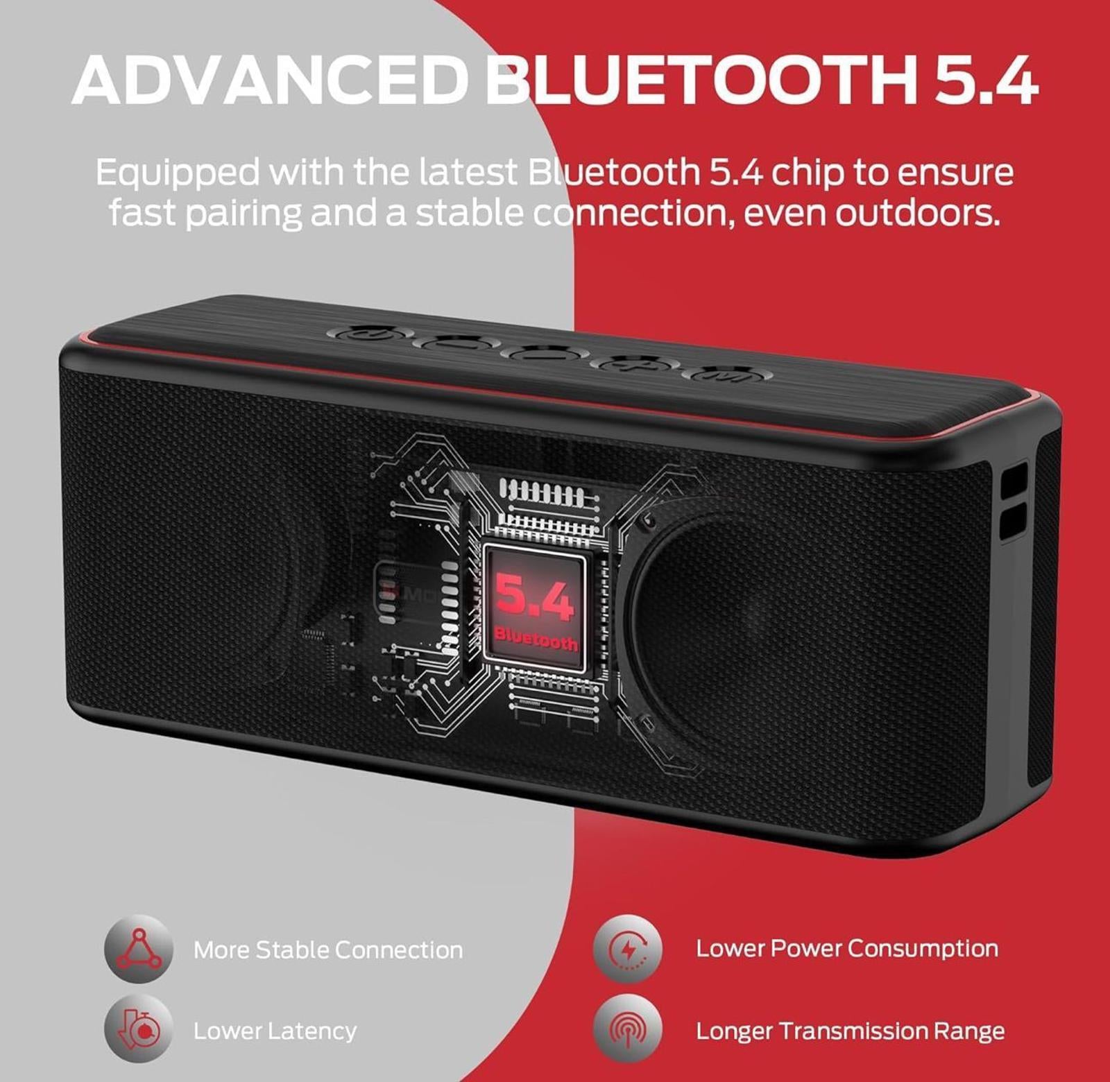 (NEW, MSRP $69.99) Monster Shock Plus BT Speaker– 30W Stereo, 15H Playtime, IPX6