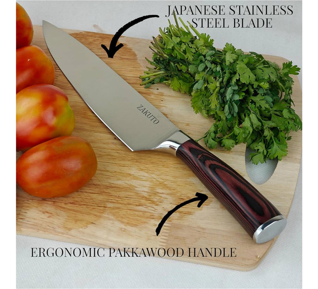 (NEW MSRP $39.99) 8‑Inch Japanese High‑Carbon Chef Knife – Gift Box