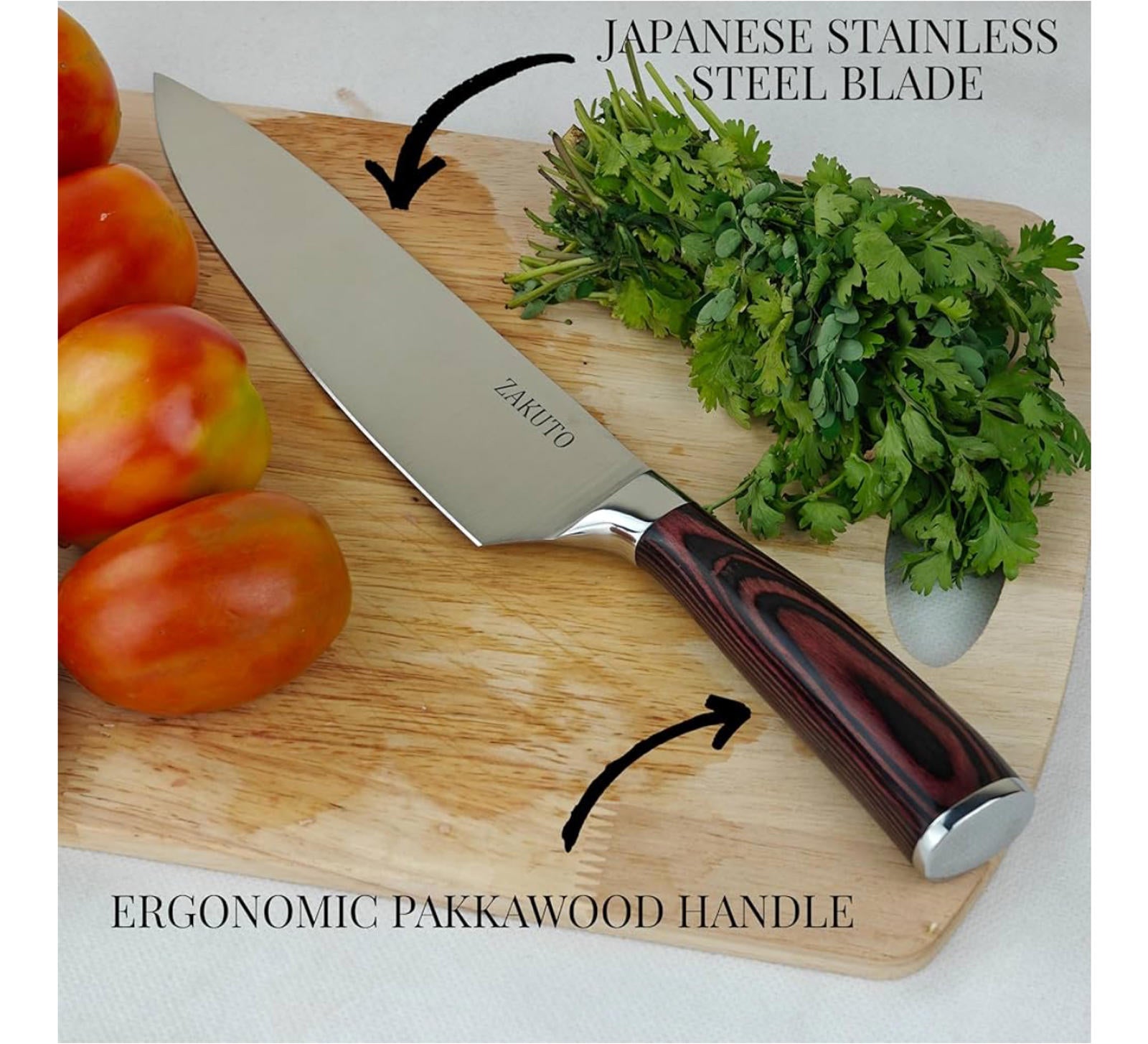 (NEW MSRP $39.99) 8‑Inch Japanese High‑Carbon Chef Knife – Gift Box