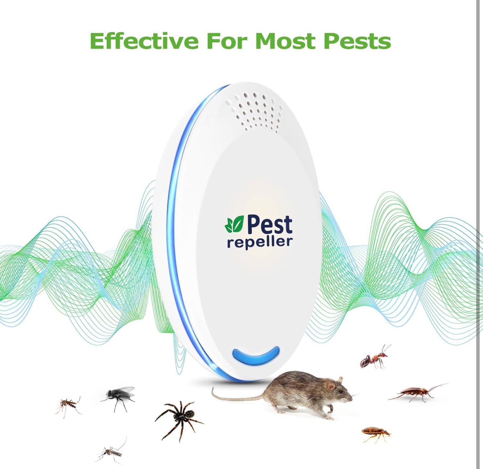(MSRP $39.99) Ultrasonic Pest Repeller 4-Pack – Safe Indoor Plug-In for Mice,etc