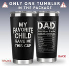 (MSRP $23.99) 20 oz Vacuum Tumbler – Insulated, Leak‑Proof, Dad Gift-Ready