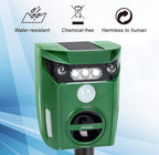 (MSRP $39.99) Solar Ultrasonic Animal Repeller – Waterproof with Motion Sensor