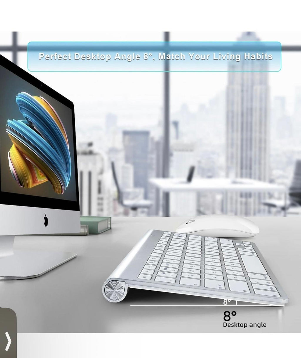 (NEW MSRP $35.99) Wireless Keyboard & Mouse Combo for Mac – USB-C + Bluetooth