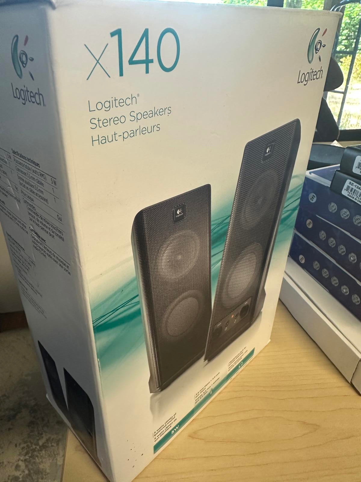 (MSRP $44.99) Logitech X-140 2.0 Stereo Speakers – Clear Audio, Compact Design