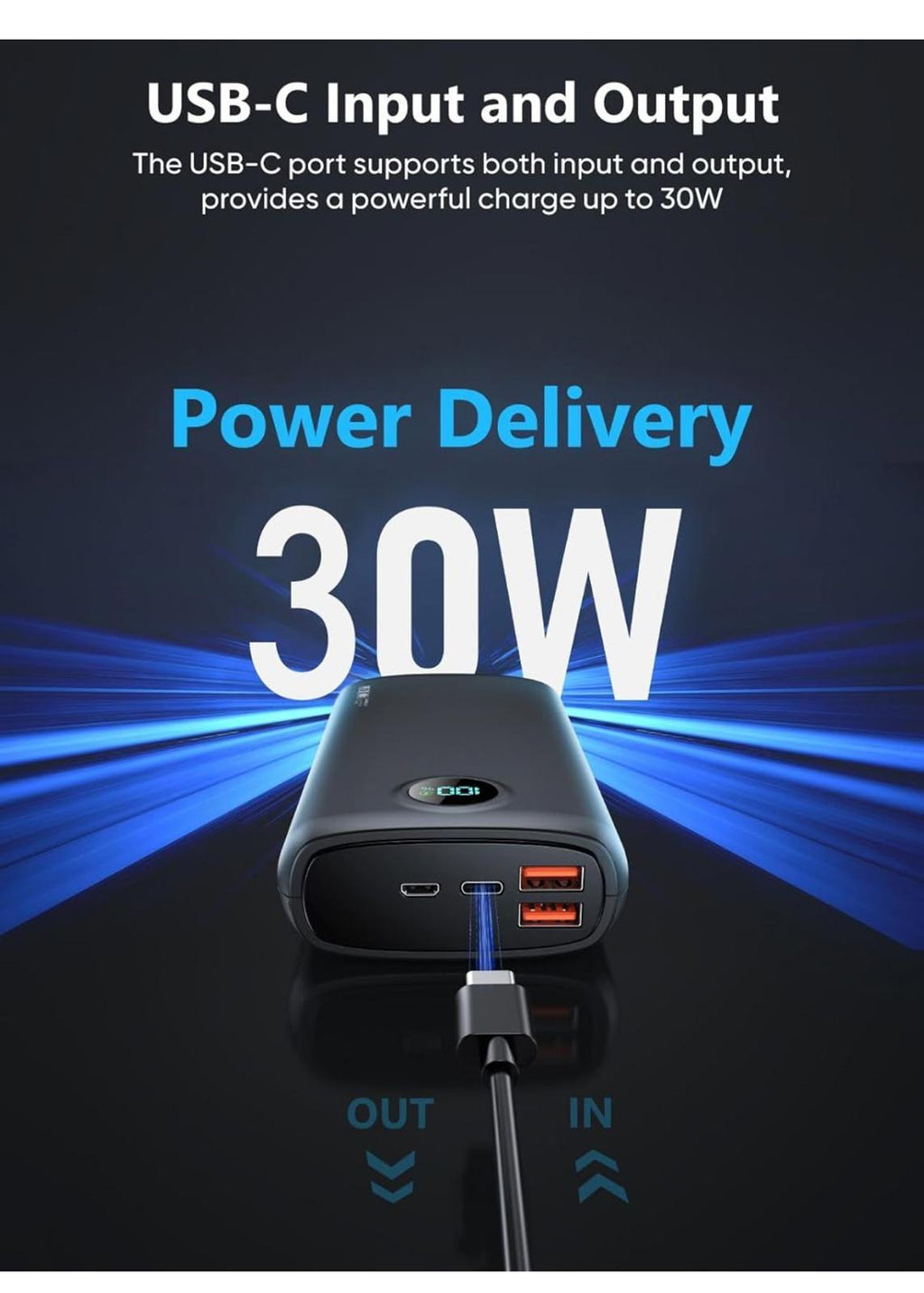 40000mAh Power Bank QC4.0 & PD30W with LED Display (FREE SHIPPING)
