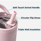 (MSRP $29.99) 20oz Stainless Steel Tumbler with StrawLeakproof, Triple Insulated