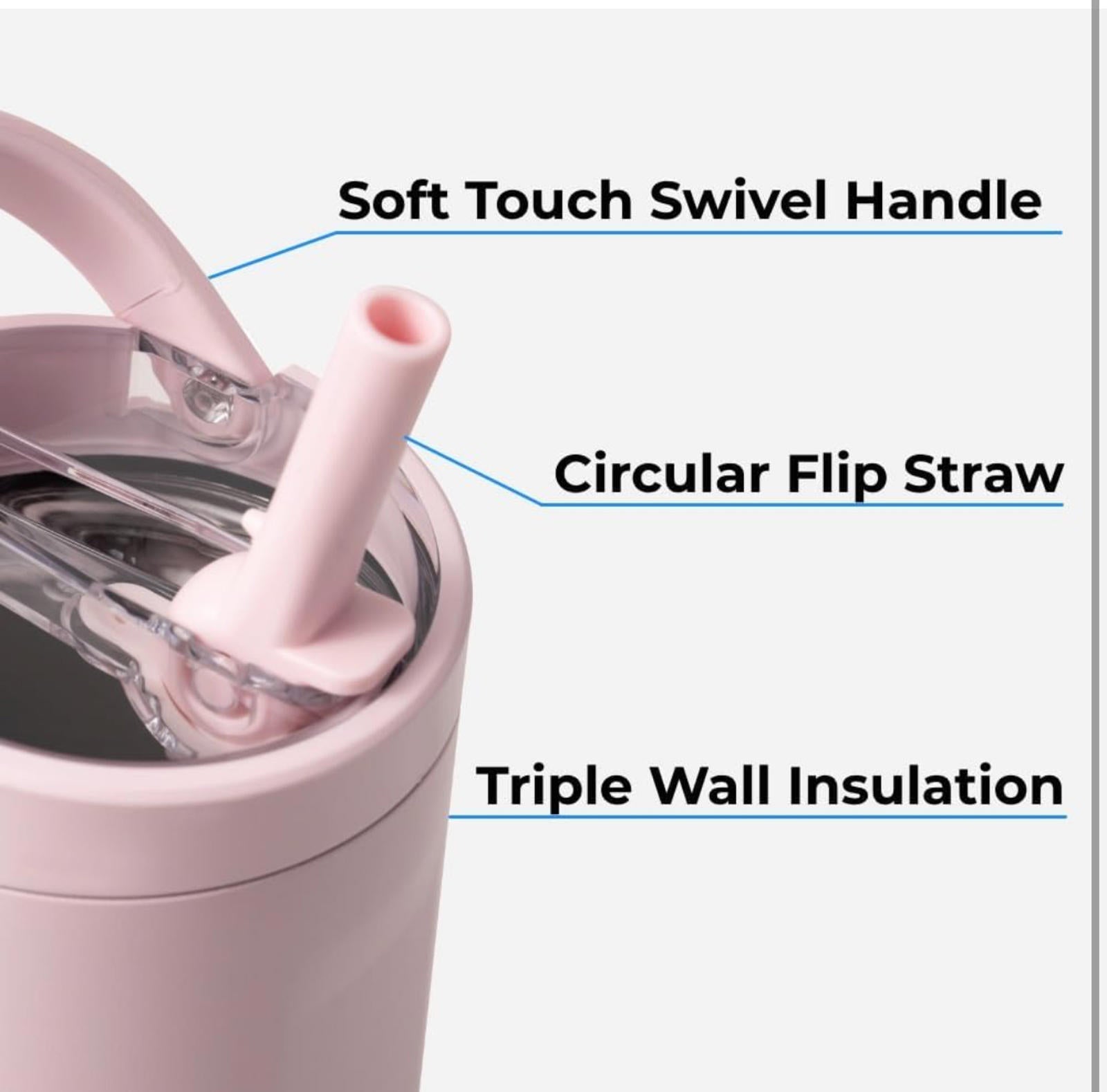 (MSRP $29.99) 20oz Stainless Steel Tumbler with StrawLeakproof, Triple Insulated