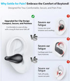 (MSRP $38.99) Boytond Ultra Open-Ear Bone Conduction Earbuds – Clip-On, 10h Play