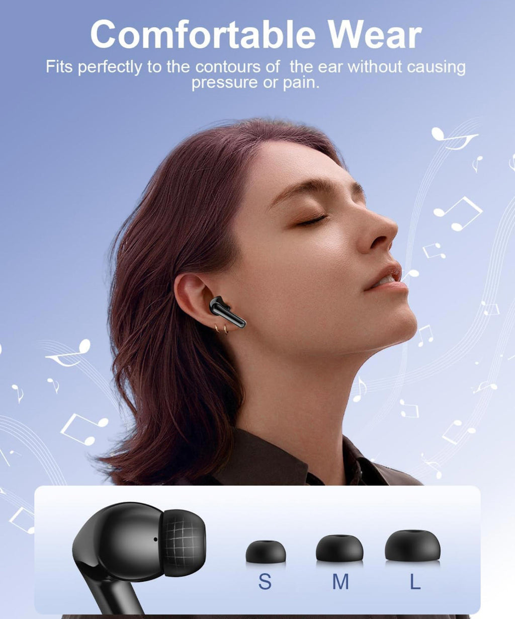 (NEW MSRP $39.99) HUIFU T12 Wireless Earbuds – 40hr Playtime, Deep Bass, LED Cas